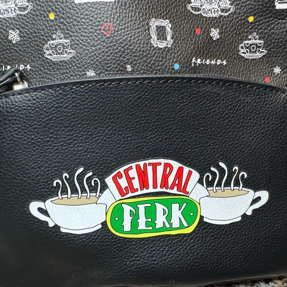 DANI by Danielle Nicole Friends Central Perk Mini Backpack Black Faux Leather